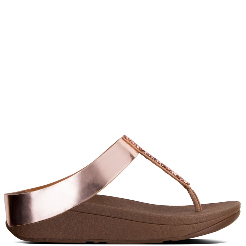 Fitflop fino sale rose gold