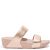 FitFlop Lulu Leather Slides Rose Gold