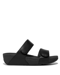 FitFlop Lulu Adj Lhr Slides All Black