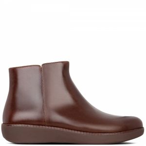 FitFlop Ziggy Zip Boot Chocolate Brown