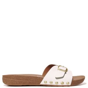 FitFlop iQushion Leather Slide Urban White