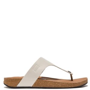 FitFlop iQushion Mens Leather Sandals Clay Grey