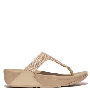 FitFlop Lulu Crystal Embel Latte Beige