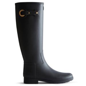 Hunter Refined Tall Eyelet Buckle Black