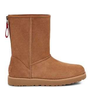 UGG Classic Short Logo Zip Chestnut