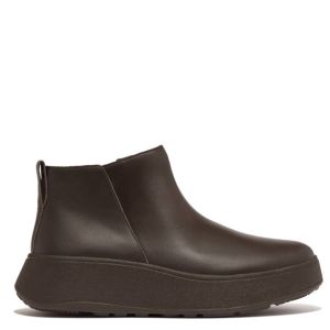 Fitflop F-MODE Leather Flatform Zip Choc Brown