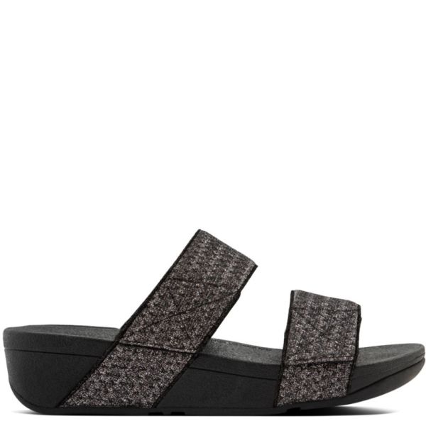 FitFlop Mina Glitter Slides All Black